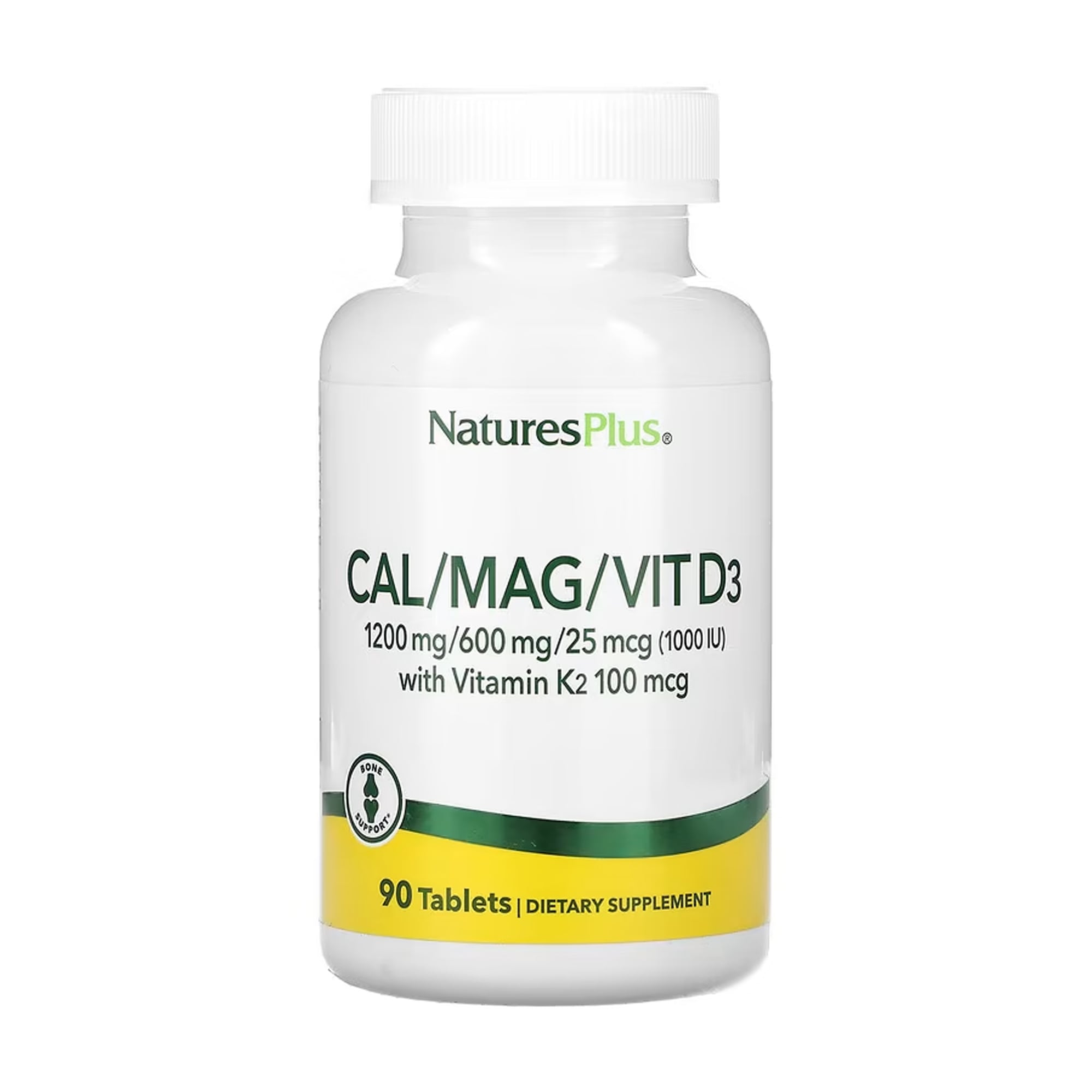 Кальцій, магній та вітамін Д3 з вітаміном K2 NaturesPlus Cal/Mag/Vit D3 With Vitamin K2, 90 таблеток